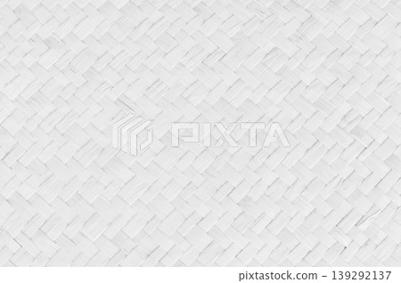 Pattern of white old reed weaving mat with vintage style for background and design art work. Pattern of white old reed weaving mat with vintage style for background and design art work. 139292137