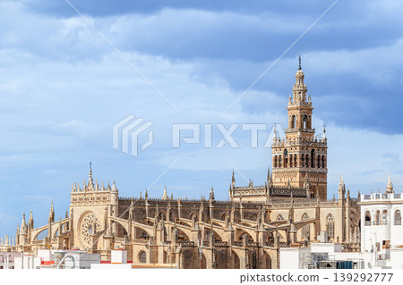 Giralda, the bell tower of Seville Cathedral in Seville, Spain 139292777
