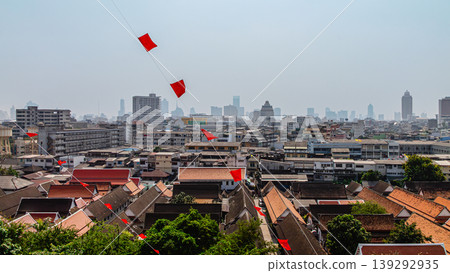 View of Bangkok from the Golden Mount at Wat Saket. View of Bangkok from the Golden Mount at Wat Saket. 139292935