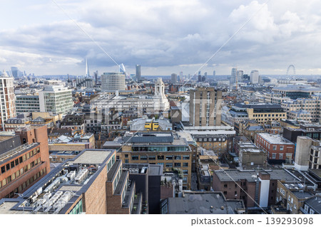 Aerial view of London city skyline on an overcast day Aerial view of London city skyline on an overcast day 139293098