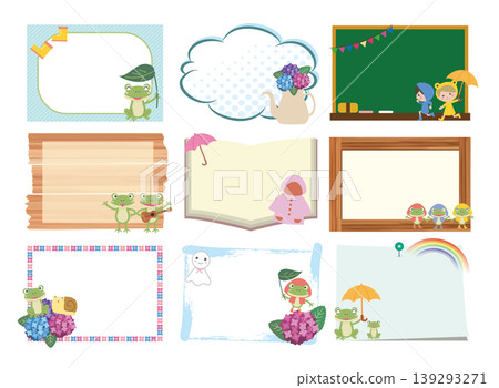 Illustration material set of the rainy season Illustration material set of the rainy season 139293271