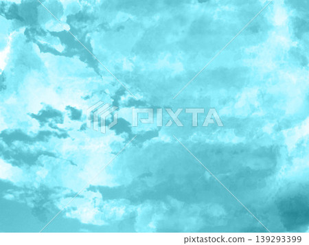 Sky, blue sky, clouds, watercolor, background, summer, blue, background material, nature, background, vast sky, weather, illustration, watercolor painting, blue 139293399