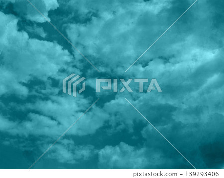 Sky, blue sky, clouds, watercolor, background, summer, blue, background material, nature, background, vast sky, weather, illustration, watercolor painting, blue 139293406