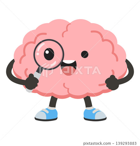 Brain Holding Magnifying Glass Searching And Analyzing 139293883