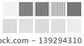 A set of monochrome geometric patterns and seamless textures. 139294310