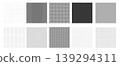 A set of monochrome geometric patterns and seamless textures. 139294311