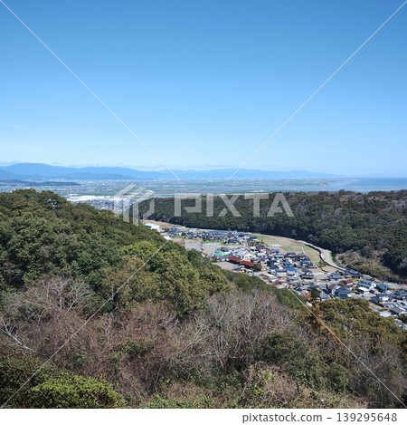 從高處俯瞰日本鄉村景觀。 139295648