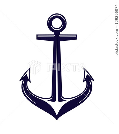 Yacht ship anchor maritime heraldic element. Ship iron hook nautical coat of arms sign, boat equipment navy heraldry vector symbol. Sail yacht heavy anchor maritime crest object or element Yacht ship anchor maritime heraldic element. Ship iron hook nautical coat of arms sign, boat equipment navy heraldry vector symbol. Sail yacht heavy anchor maritime crest object or element 139296074