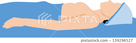 A photograph of a patient lying on an operating table. A photograph of a patient lying on an operating table. 139296527