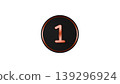 Modern Black Medal, Number 1 [Bronze], Rubber Texture, 3D Icon, Transparent Background 139296924
