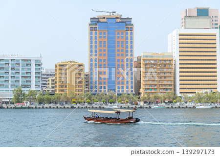 A very beautiful streetscape of the Old Dubai district A very beautiful streetscape of the Old Dubai district 139297173