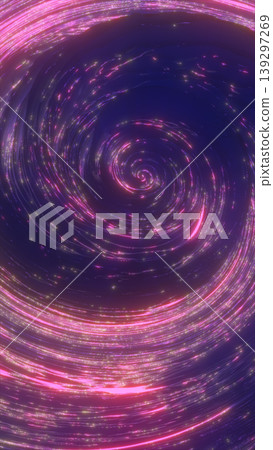 Neon purple spiral vortex with glittering light trails and rotating rings, resembling a sci-fi portal or hyperspace tunnel Neon purple spiral vortex with glittering light trails and rotating rings, resembling a sci-fi portal or hyperspace tunnel 139297269