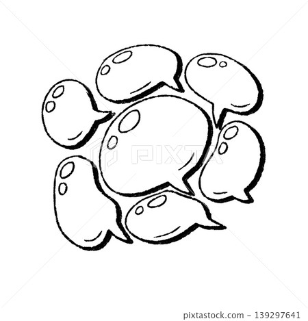 Speech cloud set, hand drawn doodle talk balloon collection with highlights. Shiny comic chat bubble, dialogue message box, social media icon kit. Speech cloud design. Speech cloud set, hand drawn doodle talk balloon collection with highlights. Shiny comic chat bubble, dialogue message box, social media icon kit. Speech cloud design. 139297641