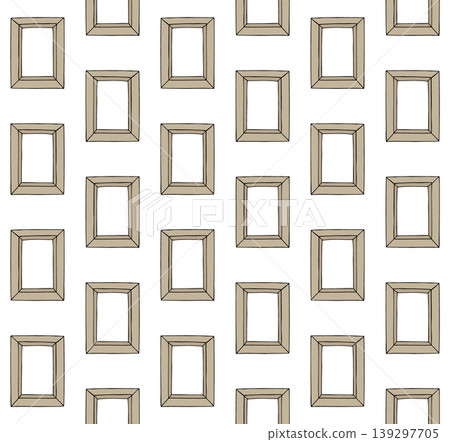Vector seamless pattern of hand drawn square frame Vector seamless pattern of hand drawn square frame 139297705
