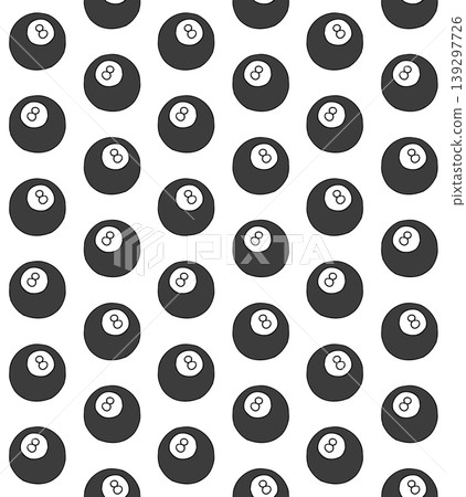 Vector seamless pattern of hand drawn 8 ball Vector seamless pattern of hand drawn 8 ball 139297726