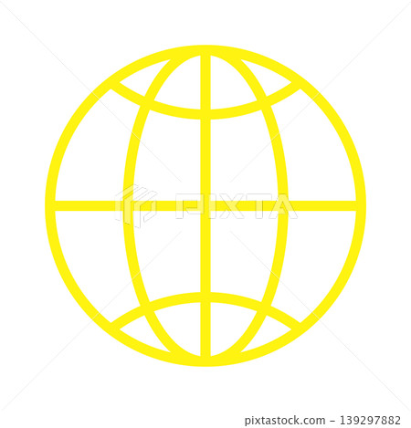 Simple globe icon (yellow) Simple globe icon (yellow) 139297882