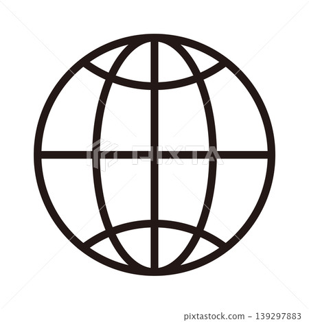 Simple globe icon (black) Simple globe icon (black) 139297883