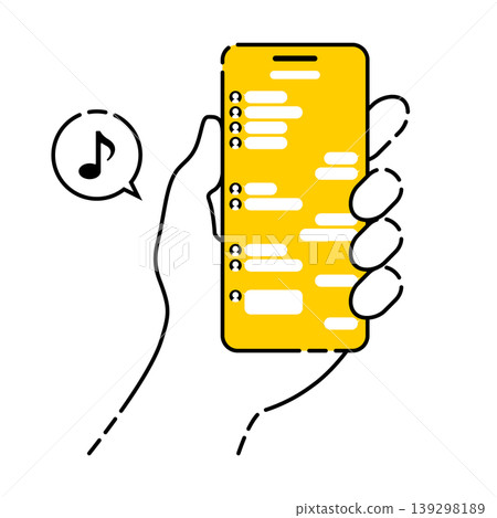 Smartphone messaging app screen notification vector image Smartphone messaging app screen notification vector image 139298189