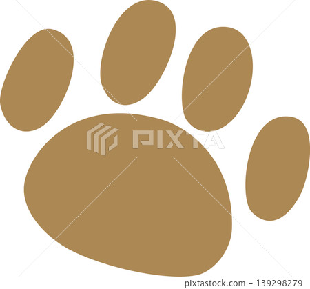 Brown animal footprints Brown animal footprints 139298279