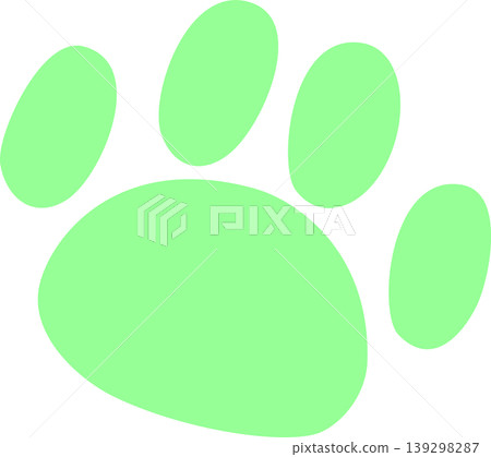 Mint green dog footprints Mint green dog footprints 139298287