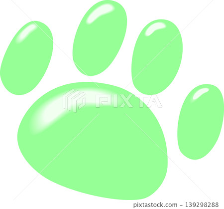 Mint green dog puffy paw prints Mint green dog puffy paw prints 139298288