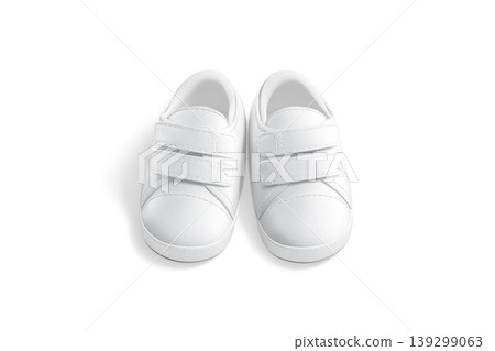 Blank white baby shoes pair mock up png, transparent background, 3d rendering. Empty slipon sneakers for new-born foot wear mockup cut out. Clear small girl or boy booties for walk template. Blank white baby shoes pair mock up png, transparent background, 3d rendering. Empty slipon sneakers for new-born foot wear mockup cut out. Clear small girl or boy booties for walk template. 139299063