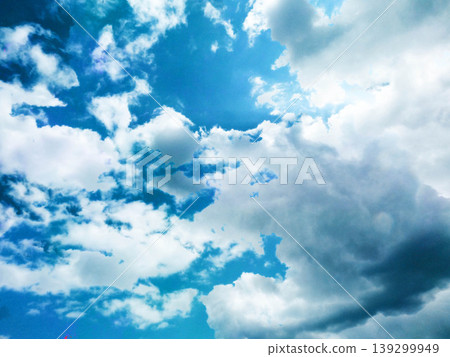 Sky, clouds, blue sky, landscape, sunny, blue, Japan, clear weather, blue, copy space, background, city, Sky, clouds, blue sky, landscape, sunny, blue, Japan, clear weather, blue, copy space, background, city, 139299949