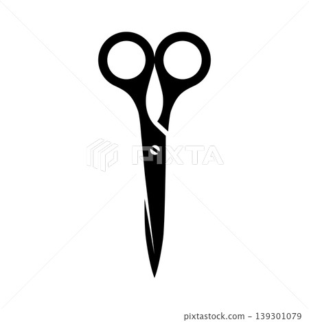 Illustration of a scissors. Scissors illustration on white background. Design elements for logo, emblem, sign. Vector illustration Illustration of a scissors. Scissors illustration on white background. Design elements for logo, emblem, sign. Vector illustration 139301079