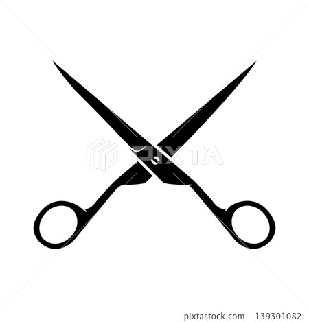 Illustration of a scissors. Scissors illustration on white background. Design elements for logo, emblem, sign. Vector illustration Illustration of a scissors. Scissors illustration on white background. Design elements for logo, emblem, sign. Vector illustration 139301082