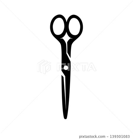 Illustration of a scissors. Scissors illustration on white background. Design elements for logo, emblem, sign. Vector illustration Illustration of a scissors. Scissors illustration on white background. Design elements for logo, emblem, sign. Vector illustration 139301083