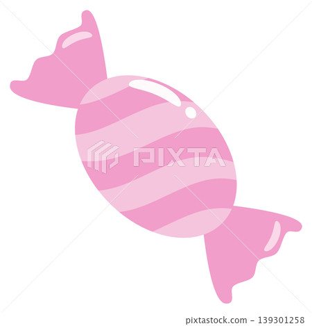 Rose pink wrapped candy pastel sweet flat vector illustration Rose pink wrapped candy pastel sweet flat vector illustration 139301258
