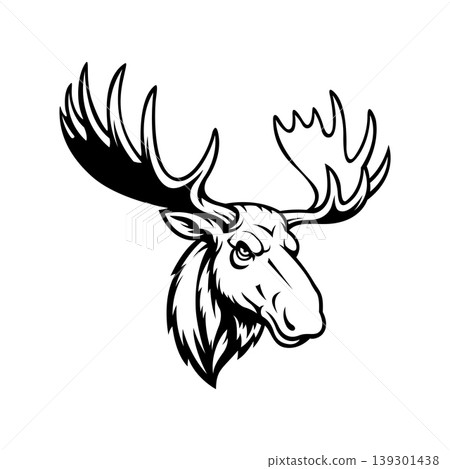 moose mascot logo illustration vector design template simple and modern style moose mascot logo illustration vector design template simple and modern style 139301438
