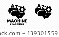 Machine learning, brain, gear or cogwheel, graphic design. Artificial intelligence, ai, neural network and technology, vector design and illustration 139301559