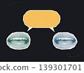 Trendy Halftone Collage of two halftone mouths with a bold speech bubble, symbolizing communication and conversation, ideal for social media, dialogue, and marketing content. 139301701
