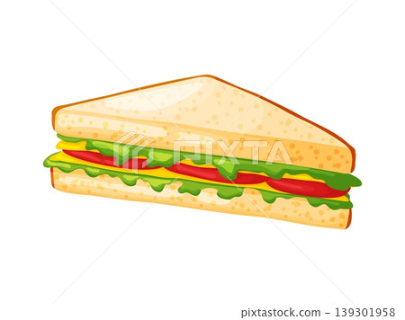 Triangle Club Sandwich Cartoon Illustration Clipart Triangle Club Sandwich Cartoon Illustration Clipart 139301958