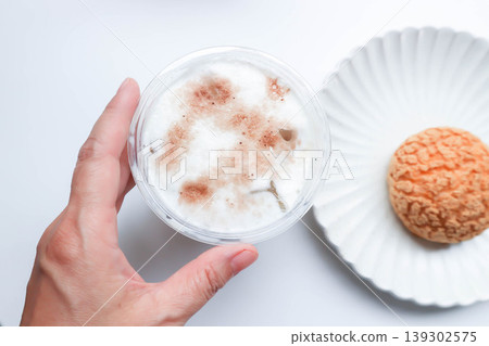 iced coffee or iced cappuccino coffee iced coffee or iced cappuccino coffee 139302575