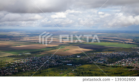 Belokurikha aerial view.Panoramic landscape photography. Alati, Russia 139302600