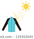 Illustration of a long-sleeved rash guard 139302645