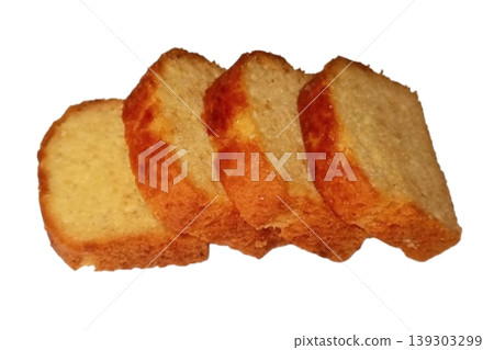 pound cake isolated on white background 139303299