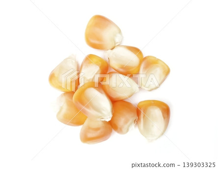 Corn seeds isolated on white background Corn seeds isolated on white background 139303325
