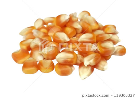 Corn seeds isolated on white background Corn seeds isolated on white background 139303327