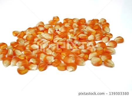 Corn seeds isolated on white background Corn seeds isolated on white background 139303380