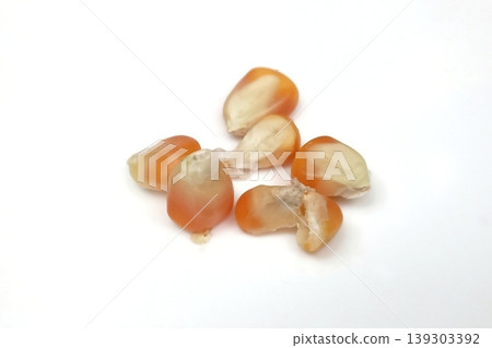 Corn seeds isolated on white background 139303392
