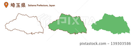 埼玉縣地圖插圖集 | 日本地圖、都道府縣、教育資料 139303586