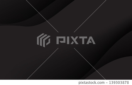 Abstract black paper cut background with elegant wavy layers vector Abstract black paper cut background with elegant wavy layers vector 139303878