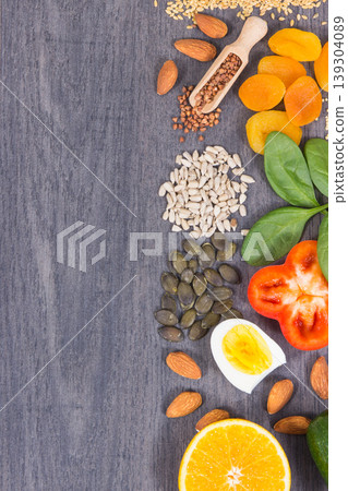 Fresh healthy eating as source various vitamins or minerals. Hair in good condition. Fresh healthy eating as source various vitamins or minerals. Hair in good condition. 139304089
