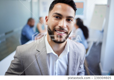 Portrait, business and man with a smile, employee and consultant with confidence, accountant and office. Face, person and agent in a workplace, meeting and teamwork with an agency, happy and worker Portrait, business and man with a smile, employee and consultant with confidence, accountant and office. Face, person and agent in a workplace, meeting and teamwork with an agency, happy and worker 139304605