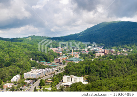 Historic American architecture of Boone, old historical town in North Carolina Blue Ridge Mountains. Beautiful USA townscape Historic American architecture of Boone, old historical town in North Carolina Blue Ridge Mountains. Beautiful USA townscape 139304899