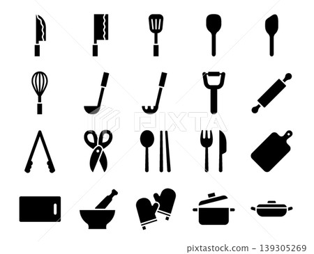 Kitchen Icon Set - Glyph Kitchen Icon Set - Glyph 139305269