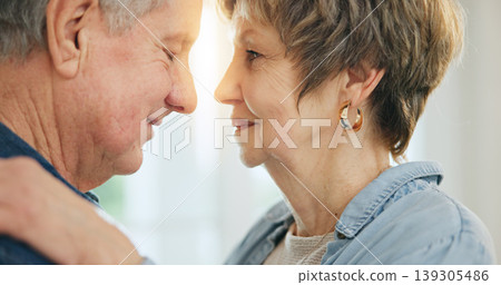 Senior man, woman or hug for love in support, loyalty or commitment in retirement in family home. Mature people, marriage or gratitude for bonding together with trust, relax or wellness in apartment Senior man, woman or hug for love in support, loyalty or commitment in retirement in family home. Mature people, marriage or gratitude for bonding together with trust, relax or wellness in apartment 139305486